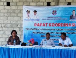 Kesbangpol Sambangi Kecamatan Kambowa, Paparkan Upaya Kewaspadaan Dini  Jelang Pemilu 2024